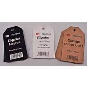 PRECISION TACO 40 ETIQUETAS CARTON KRAFT 6,5X11 CMS