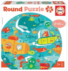 PUZZLE 28 BAJO EL MAR ROUND EDUCA