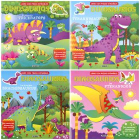 Monto y juego con dinosaurios (4 títulos)