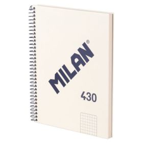 CUADERNO A5 BEIGE 80H. ESPIRAL CUAD. 430