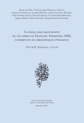 Catàleg dels manuscrits de les obres de Francesc Eiximenis, OFM, conservats en b