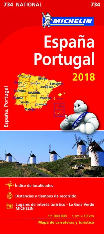 MAPA DE CARRETERAS ESPAÑA Y PORTUGAL 2018