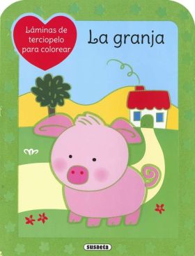 LAMINAS TERCIOPELO PARA COLOREAR LA GRANJA