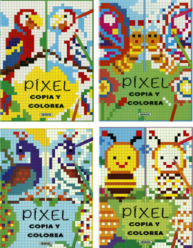 PIXEL, COPIA Y COLOREA (4 TITULOS)