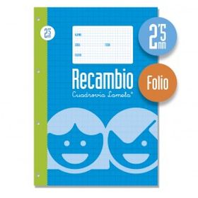 RECAMBIO Fº 2,5MM LAMELA FOLIO/A4