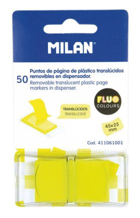 MARCADOR DE PAGINA AMARILLO 50U.