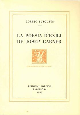 La poesia d'exili de Josep Caner