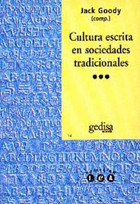 CULTURA ESCRITA EN SOCIEDADES TRADICIONALES