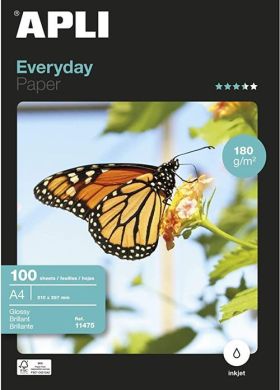 PAPEL FOTOGRAFICO EVERYDAY A4 GLOSSY PAPER 180G APLI