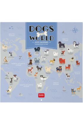 WALL CALENDAR - 2025 WALL CALENDAR - DOGS OF THE WORLD - 30X29 - DOGS LEGAMI