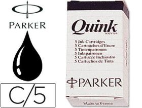 PACK 5 CARTUCHOS TINTA NEGRA PARKER - NEWELL