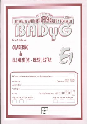 BADyG E1. Cuadernillo de Preguntas-Respuestas