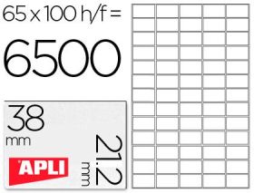 (100) ETIQUETAS A4 APLI 38,0X 21,2