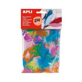 BOLSA SURTIDO PLUMAS COLORES 14G 24U. APLI