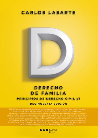 PRINCIPIOS DE DERECHO CIVIL. TOMO VI. (16ªED). DERECHO DE FAMILIA