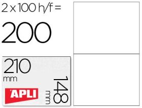 (100) ETIQUETAS A4 APLI 210,0X148,0