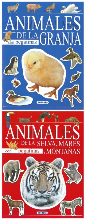 Animales de la selva, mares y montañas con pegatinas