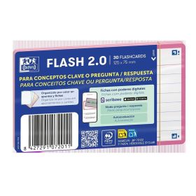 FLASHCARDS 2.0 OXFORD 75X125 30F 1LIN ROSA
