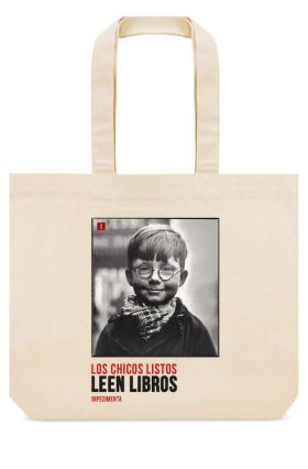 BOLSA DE TELA LOS CHICOS LISTOS LEEN LIBROS