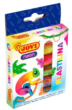 ESTUCHE PLASTILINA 6 BARRAS COLOR NEON