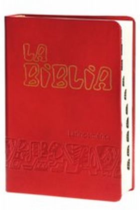La Biblia Latinoamérica [letra grande] simil-piel roja, con uñeros