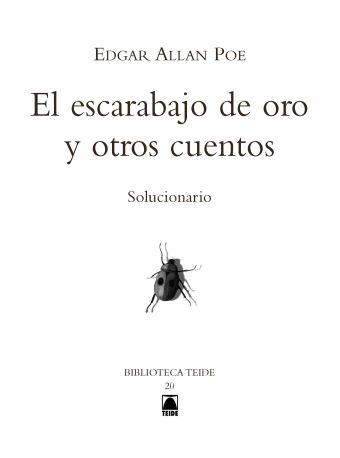 Guía didáctica. Biblioteca Teide. El escarabajo de oro y otros cuentos
