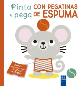 PINTA Y PEGA CON PEGATINAS DE ESPUMA. NARANJA