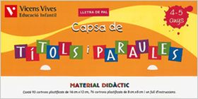 Capsa De Tittols I Paraules. Lletra De Pal